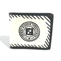 Fendi Black White Leather Bill Wallet (Bi-Fold) (Pre-Owned)