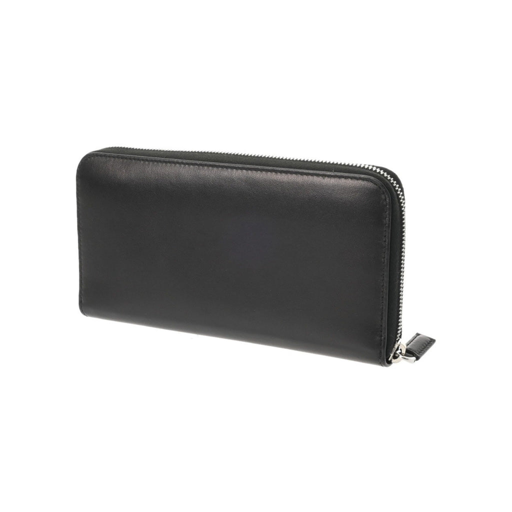Prada Black Leather Long Wallet (Bi-Fold) (Pre-Owned)
