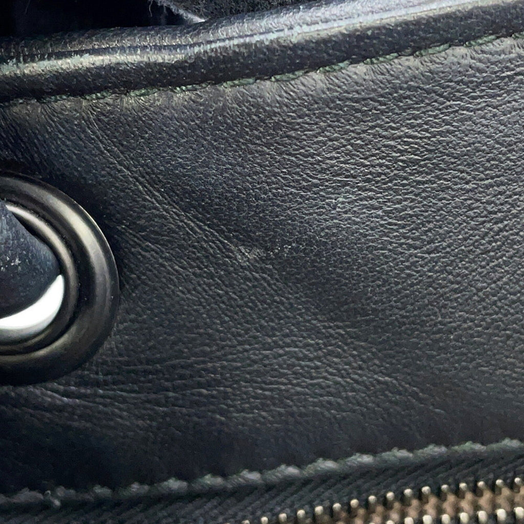 Bottega Veneta Intrecciato Black Leather Handbag (Pre-Owned)