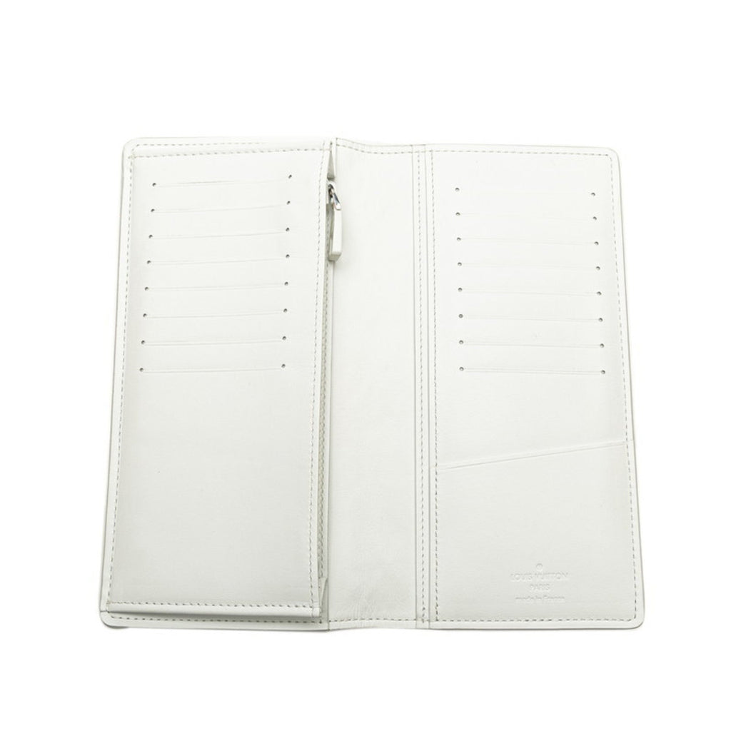 Louis Vuitton White Leather Long Wallet (Bi-Fold) (Pre-Owned)