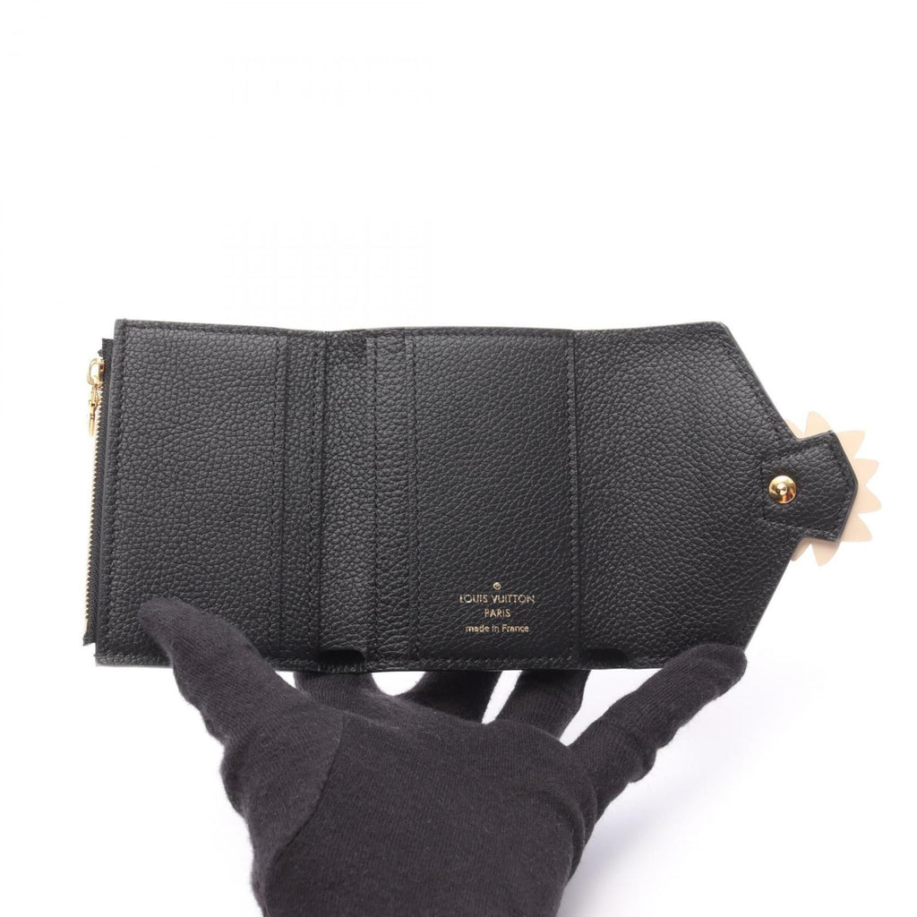 Louis Vuitton Black Brown Monogram Empreinte Leather Wallet (Tri-Fold) (Pre-Owned)