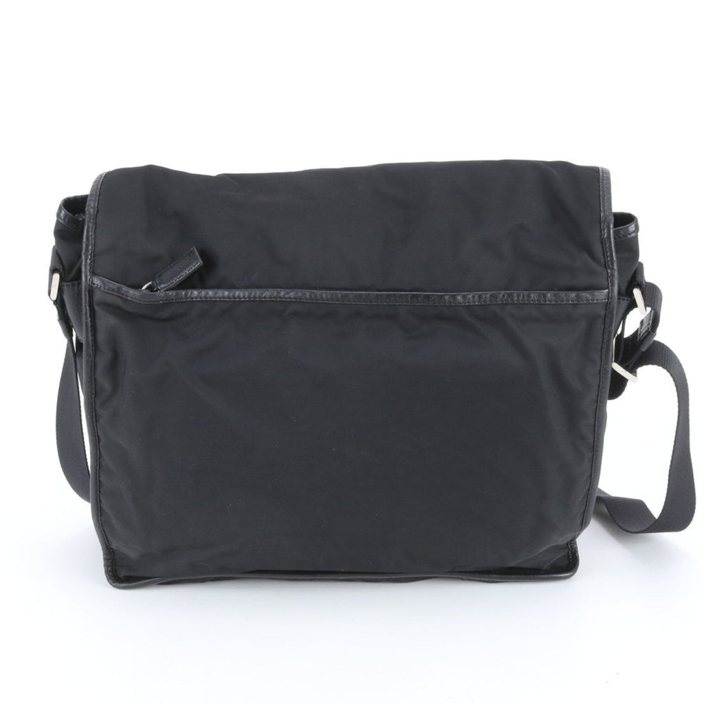 Prada Black Nylon Leather Shoulder Bag (Pre-Owned)