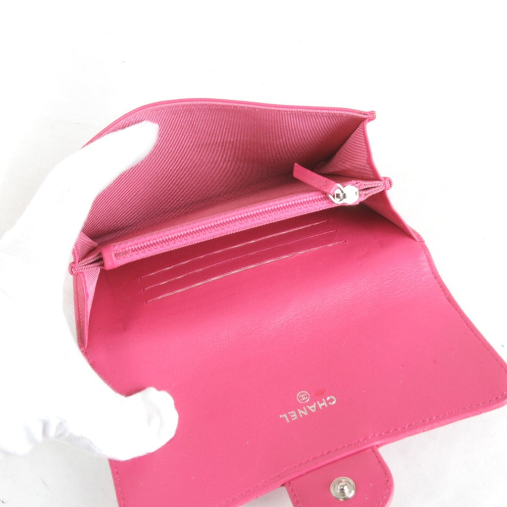 Chanel Pink Leather Wallet (Bi-Fold) (Pre-Owned)