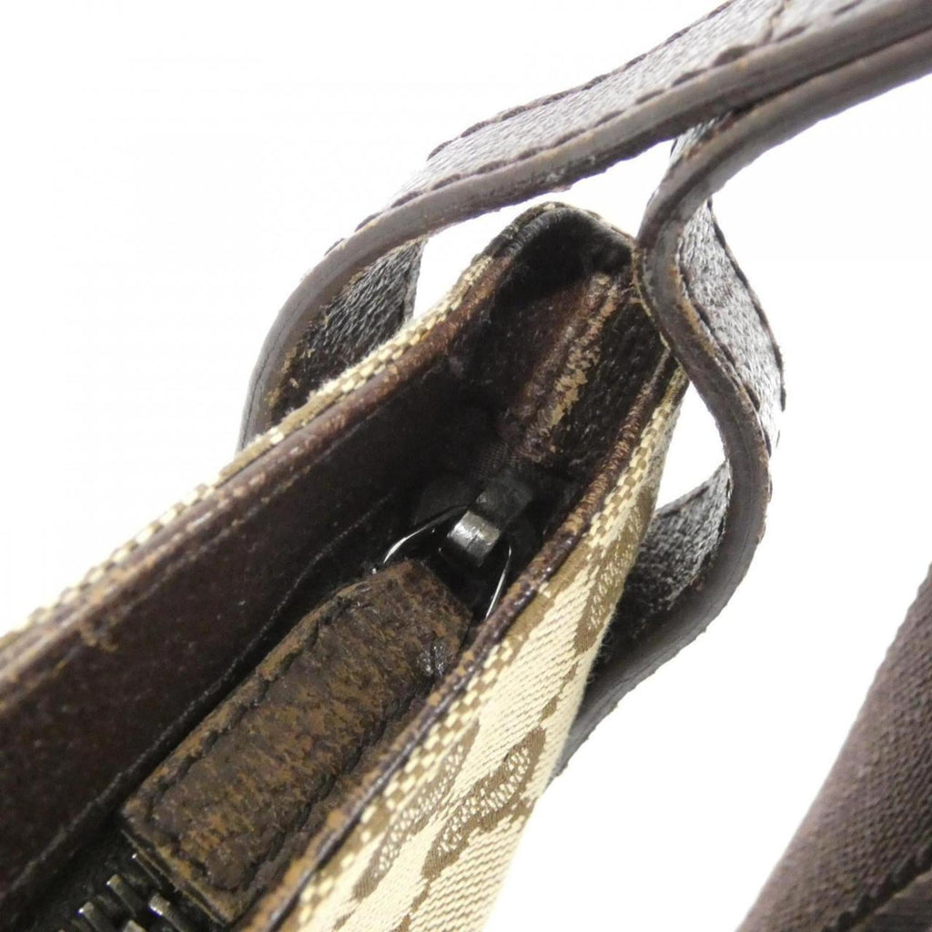 Gucci Beige Brown Gg Canvas Shoulder Bag (Pre-Owned)