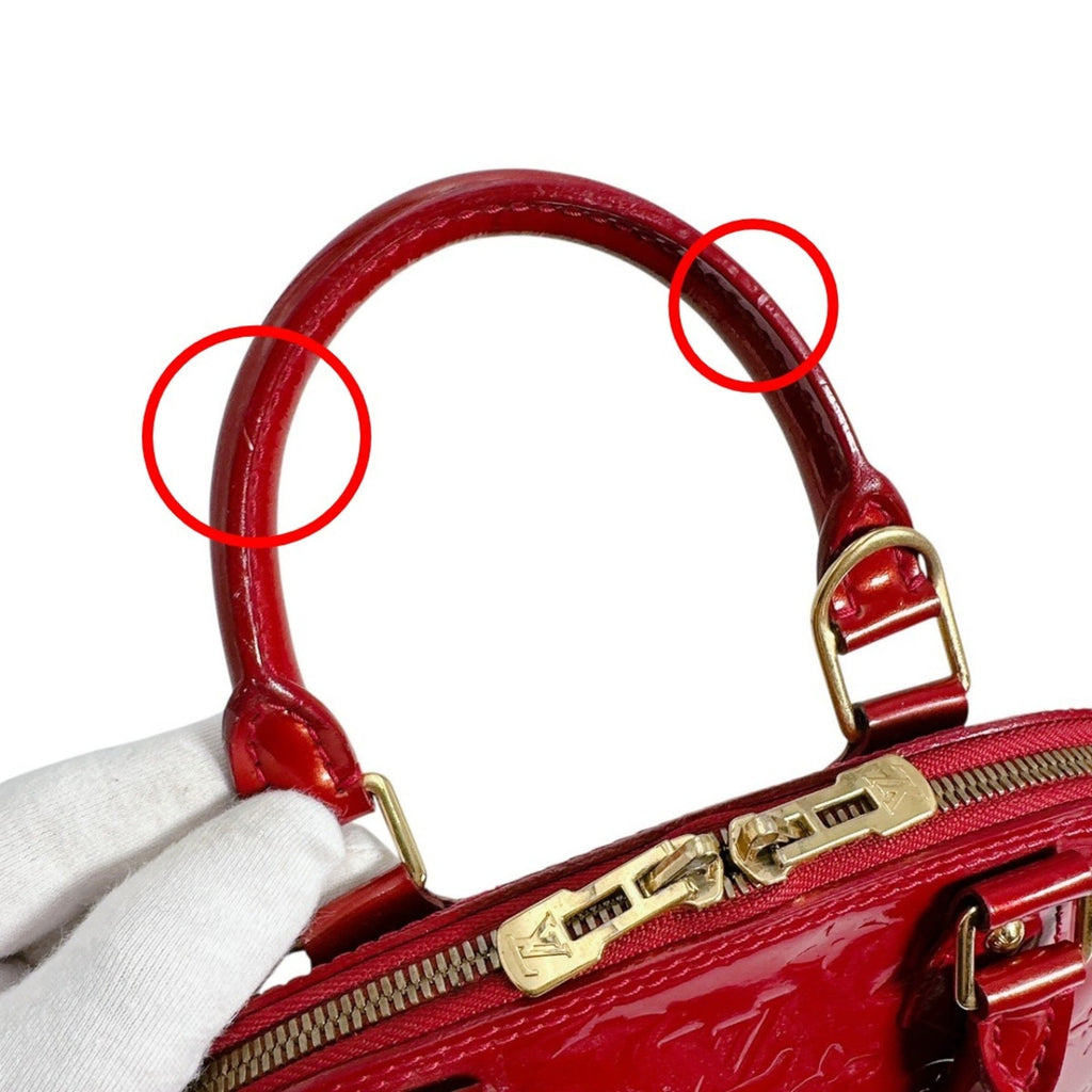 Louis Vuitton Pomme D'amour Red Color Monogram Vernis Handbag (Pre-Owned)