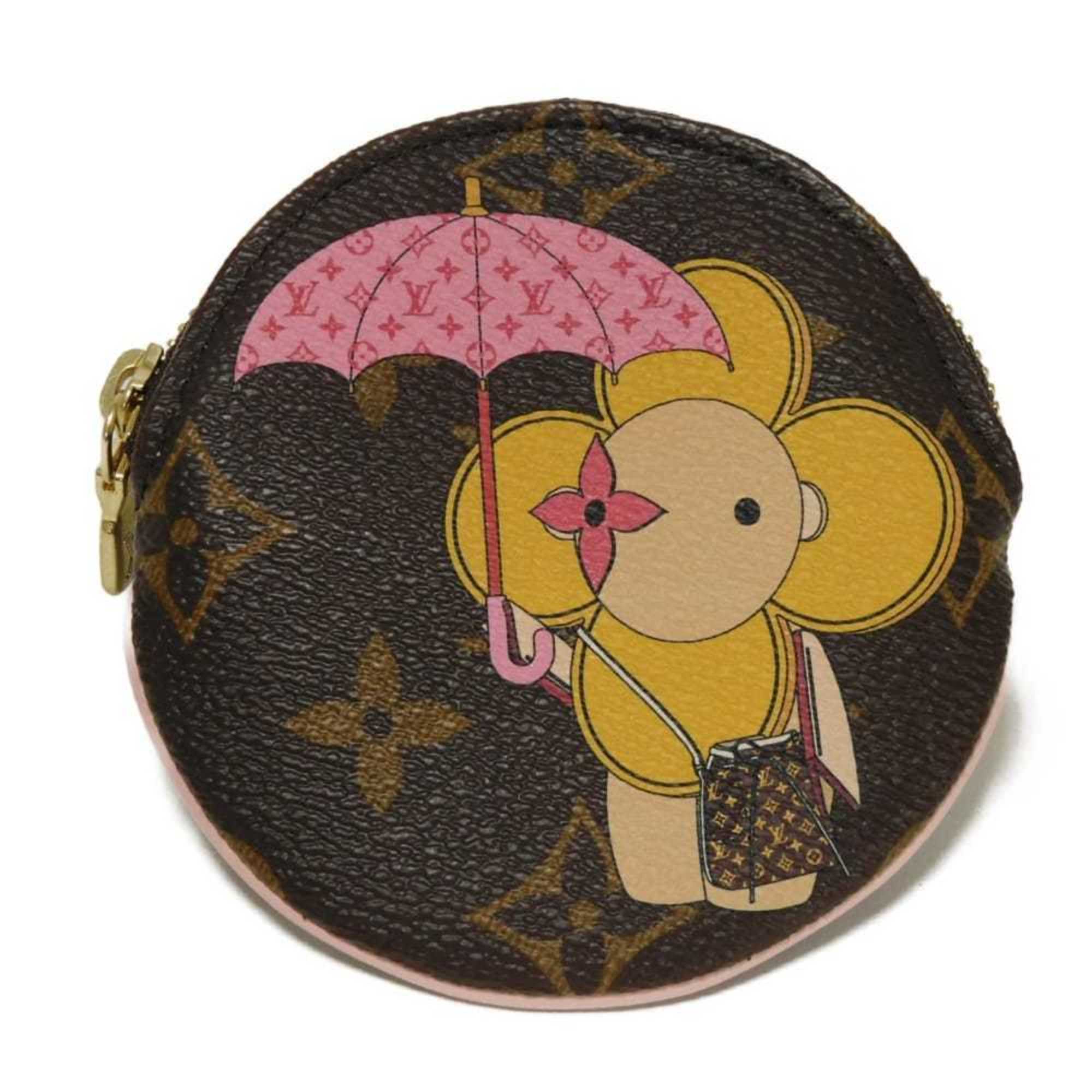 Louis Vuitton Monogram Brown Pink Monogram Coin Purse/Coin Case (Pre-Owned)