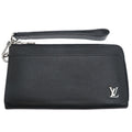 Louis Vuitton Black Taiga Leather Wallet (Bi-Fold) (Pre-Owned)