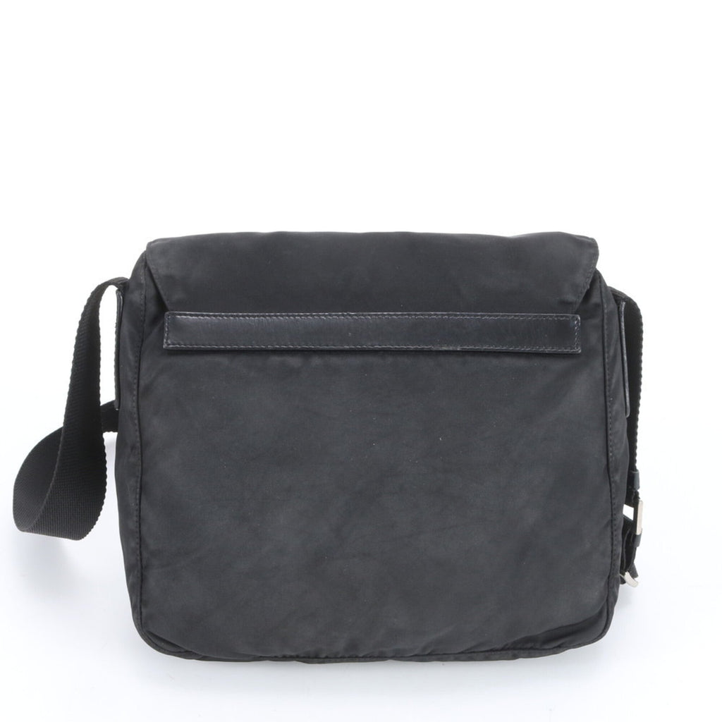 Prada Black Nylon Leather Shoulder Bag (Pre-Owned)