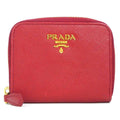 Prada Red Color Leather Coin Purse/Coin Case (Pre-Owned)