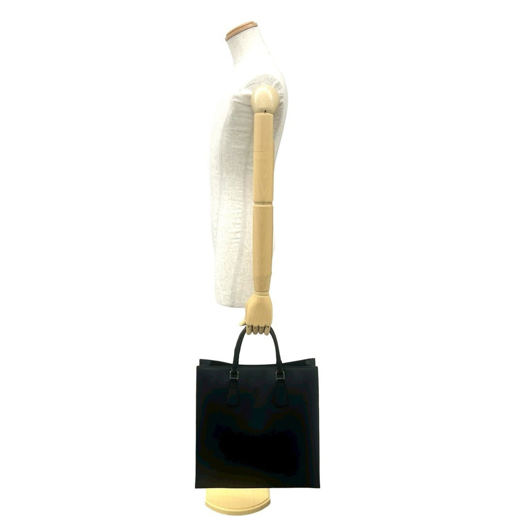 Prada Black Leather Handbag Tote Bag (Pre-Owned)
