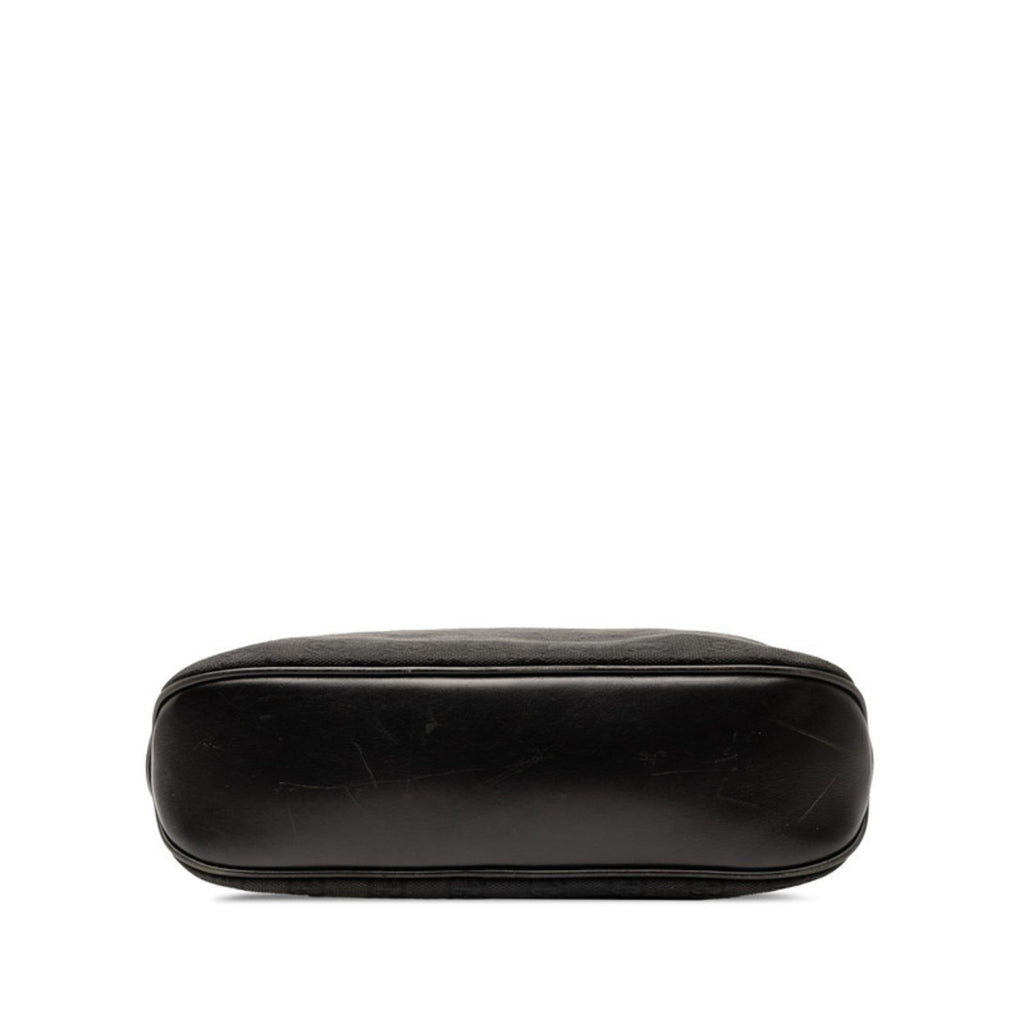 Gucci Black Canvas Leather Shoulder Bag (Pre-Owned)