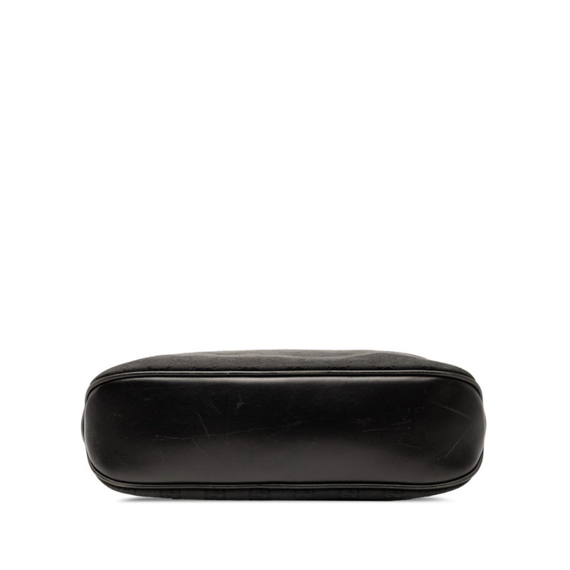 Gucci Black Canvas Leather Shoulder Bag (Pre-Owned)
