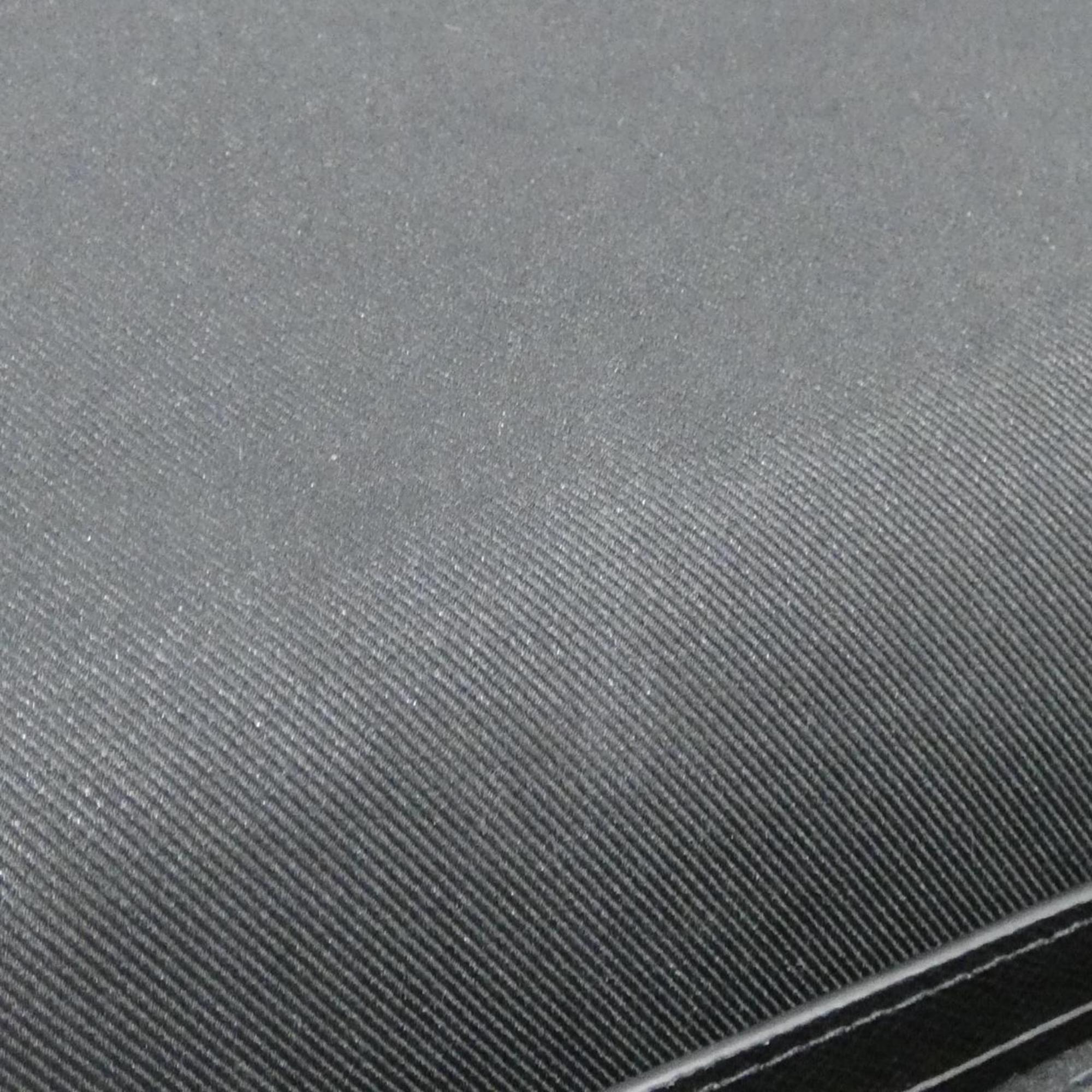 Louis Vuitton Black Coated Canvas Clutch Bag Handbag (Pre-Owned)