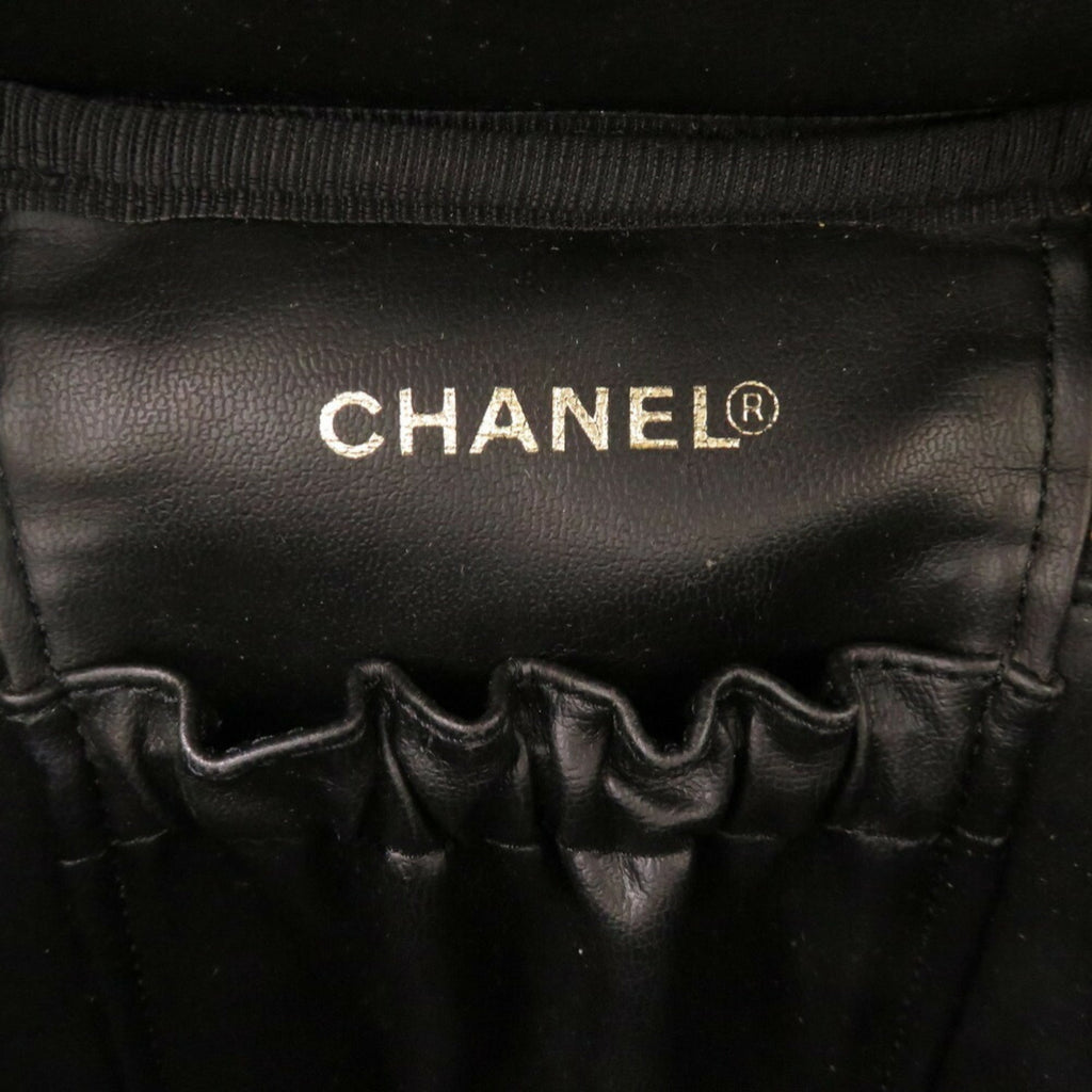 Chanel Black Grained Calfskin Handbag Vanity Bag (Pre-Owned)