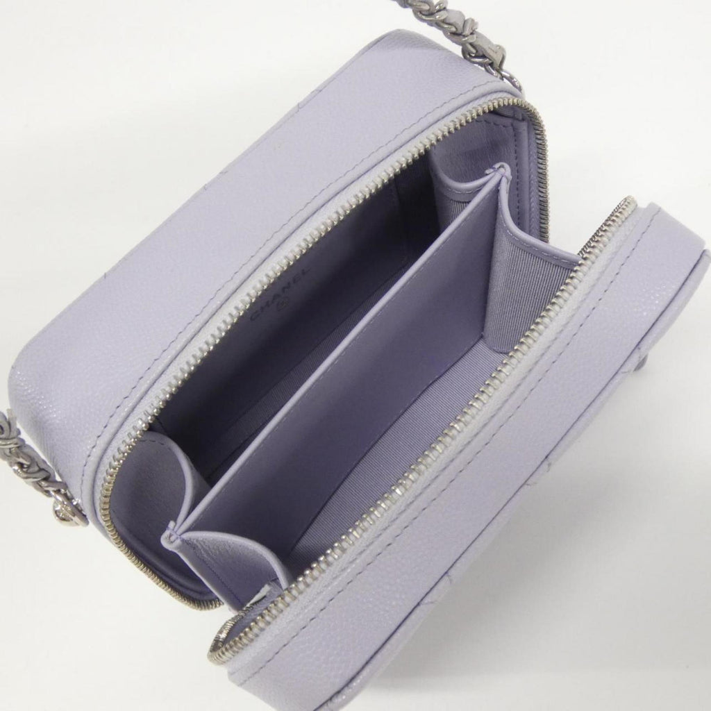 Chanel Light Purple Grained Calfskin Shoulder Bag (Pre-Owned)