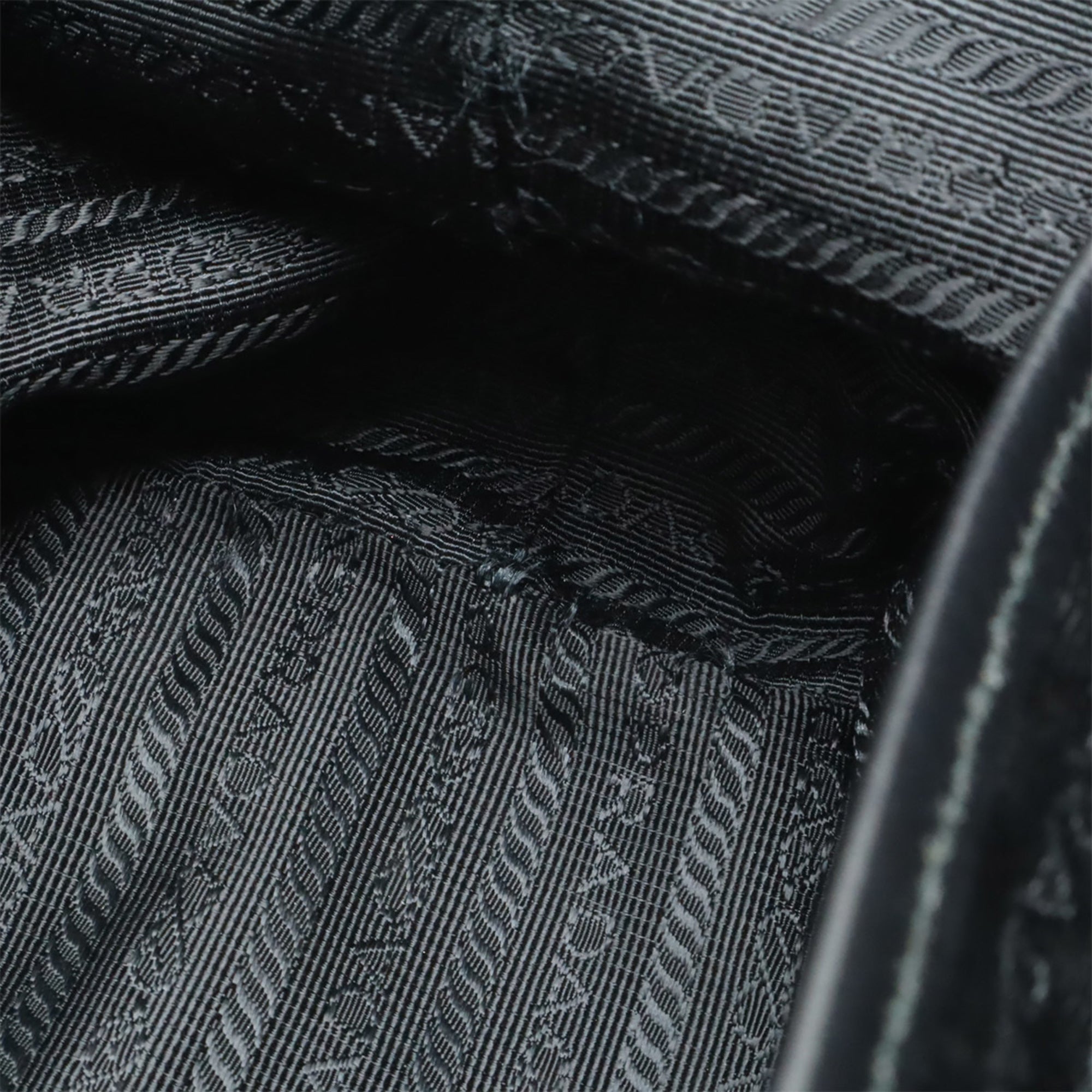 Prada Black Nero Nylon Leather Handbag Tote Bag (Pre-Owned)