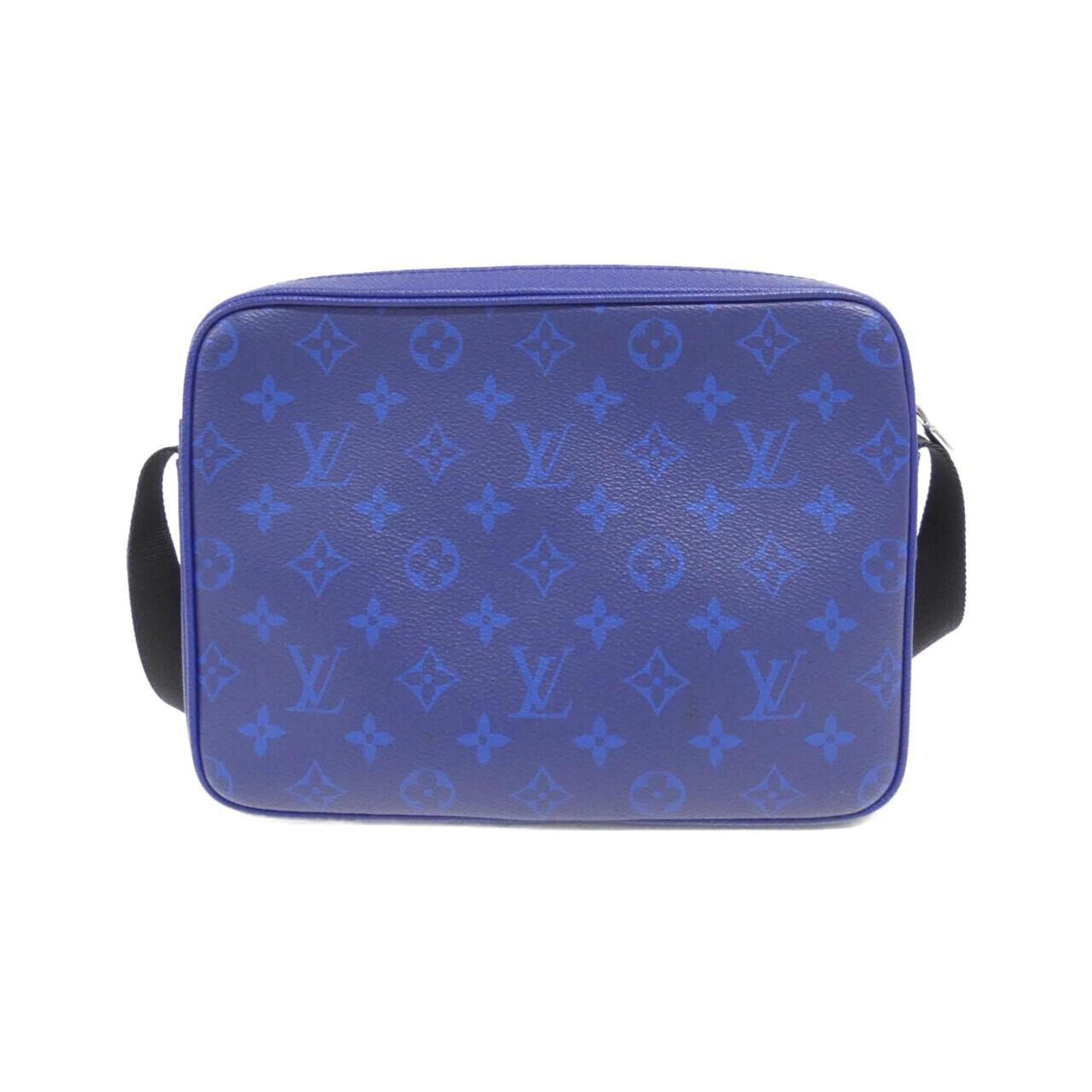Louis Vuitton Cobalt Coated Canvas Leather Shoulder Bag (Pre-Owned)