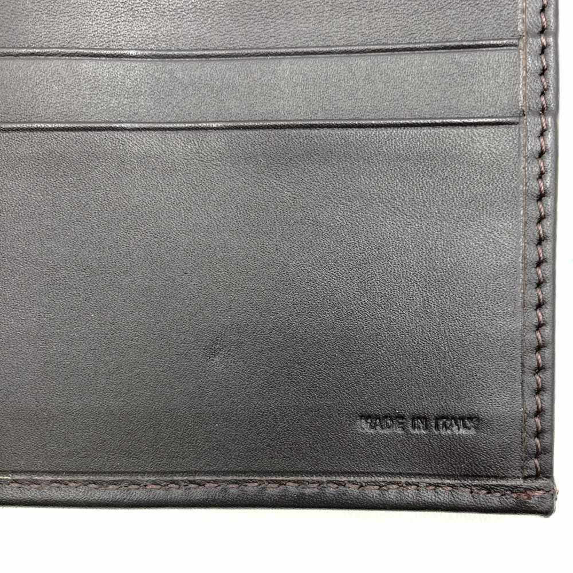 Fendi Zucchino Brown Canvas Long Wallet (Bi-Fold) (Pre-Owned)