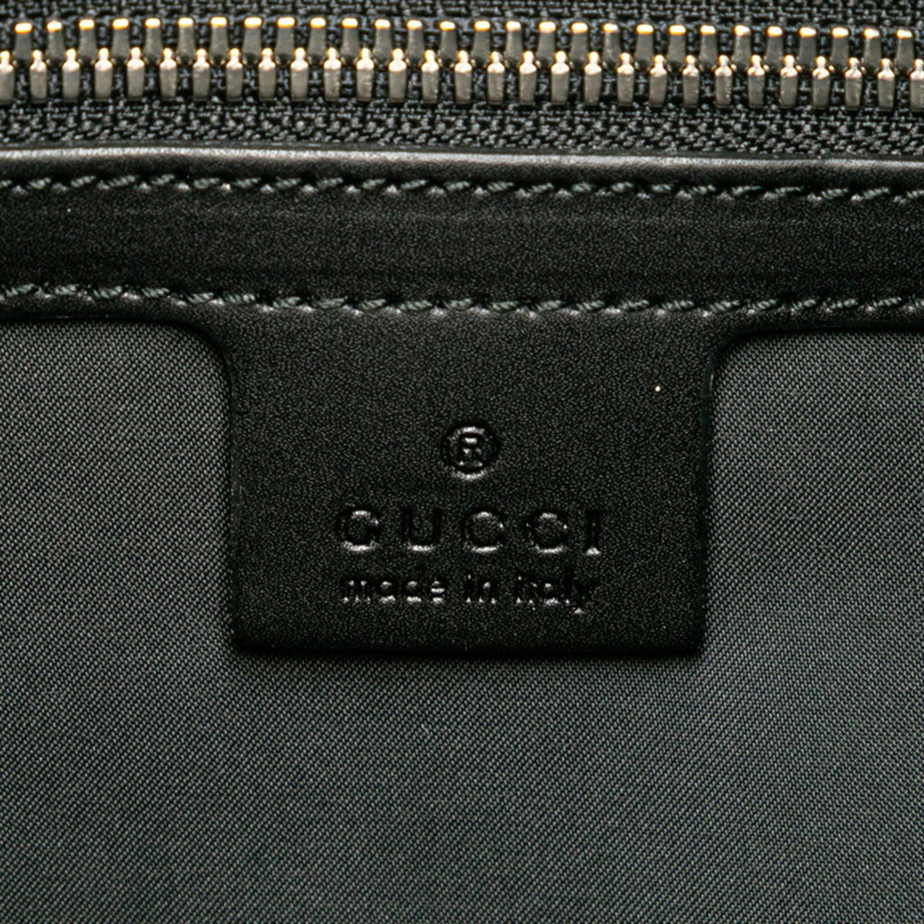 Gucci Black Gray Pvc Leather Backpack (Pre-Owned)
