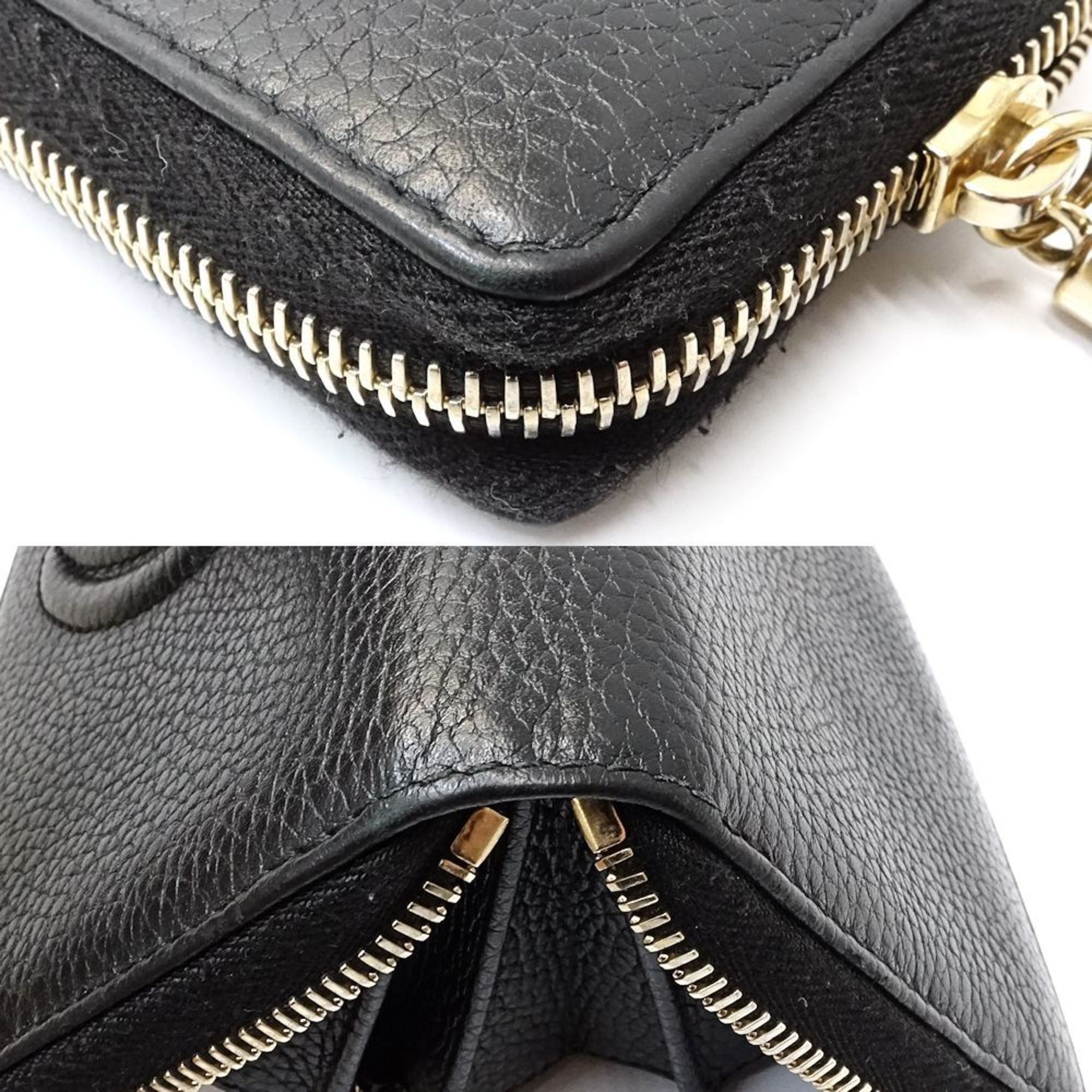 Gucci Black Leather Long Wallet (Bi-Fold) (Pre-Owned)