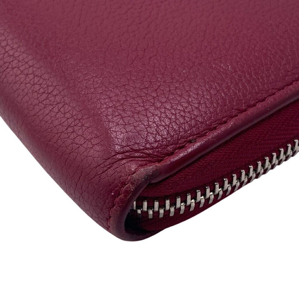 Louis Vuitton Wine Leather Long Wallet (Bi-Fold) (Pre-Owned)