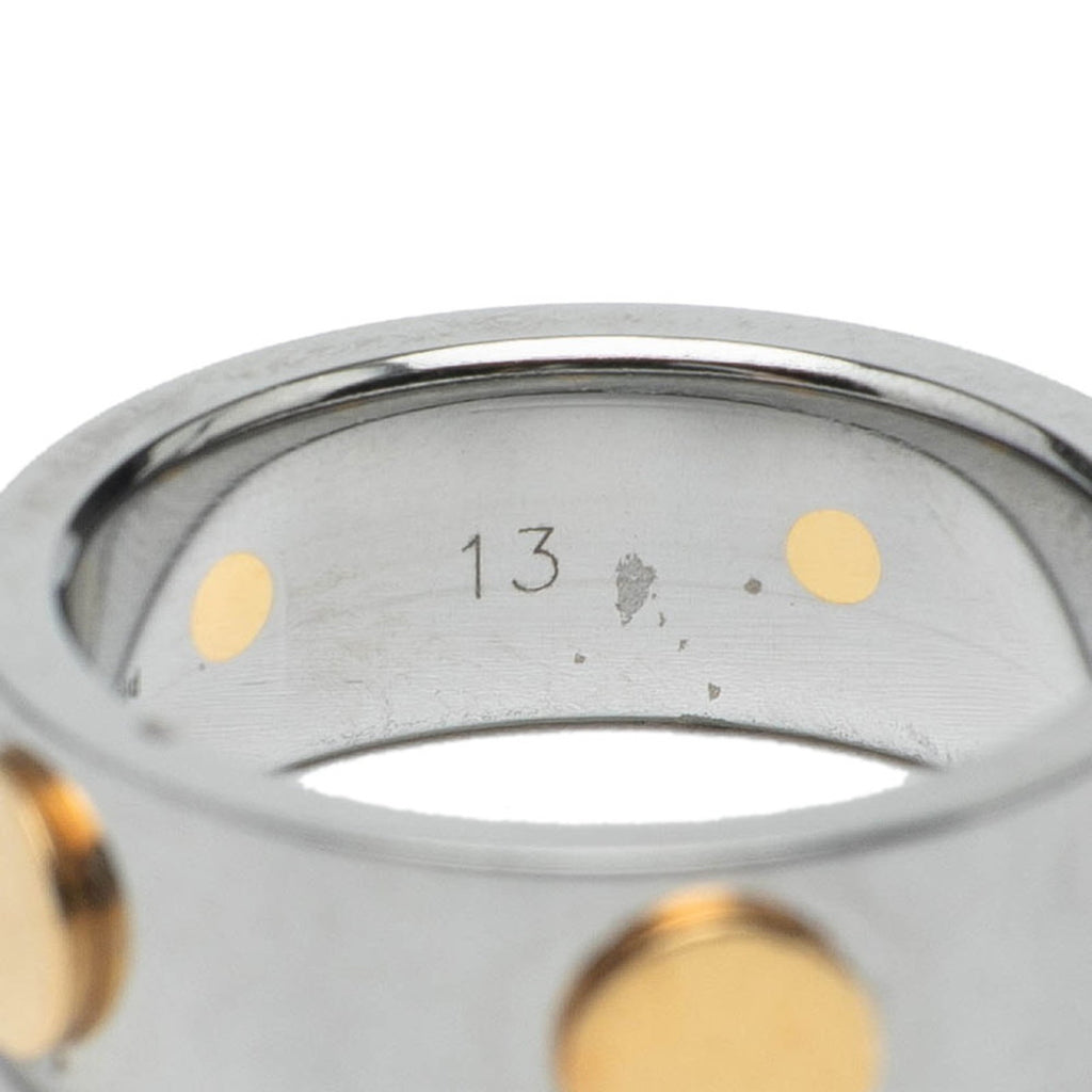 Gucci Silver Yellow Gold Band Ring (Pre-Owned)
