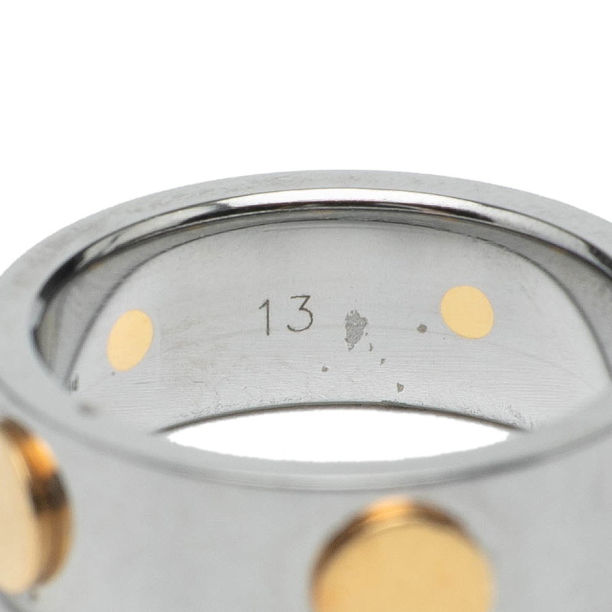 Gucci Silver Yellow Gold Band Ring (Pre-Owned)