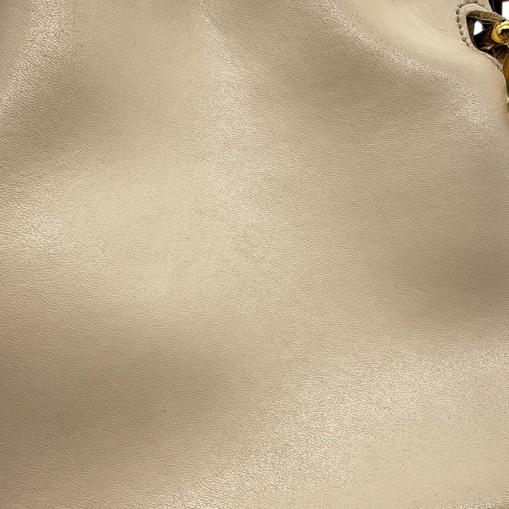 Fendi Ivory Red Color Leather Handbag Shoulder Bag (Pre-Owned)