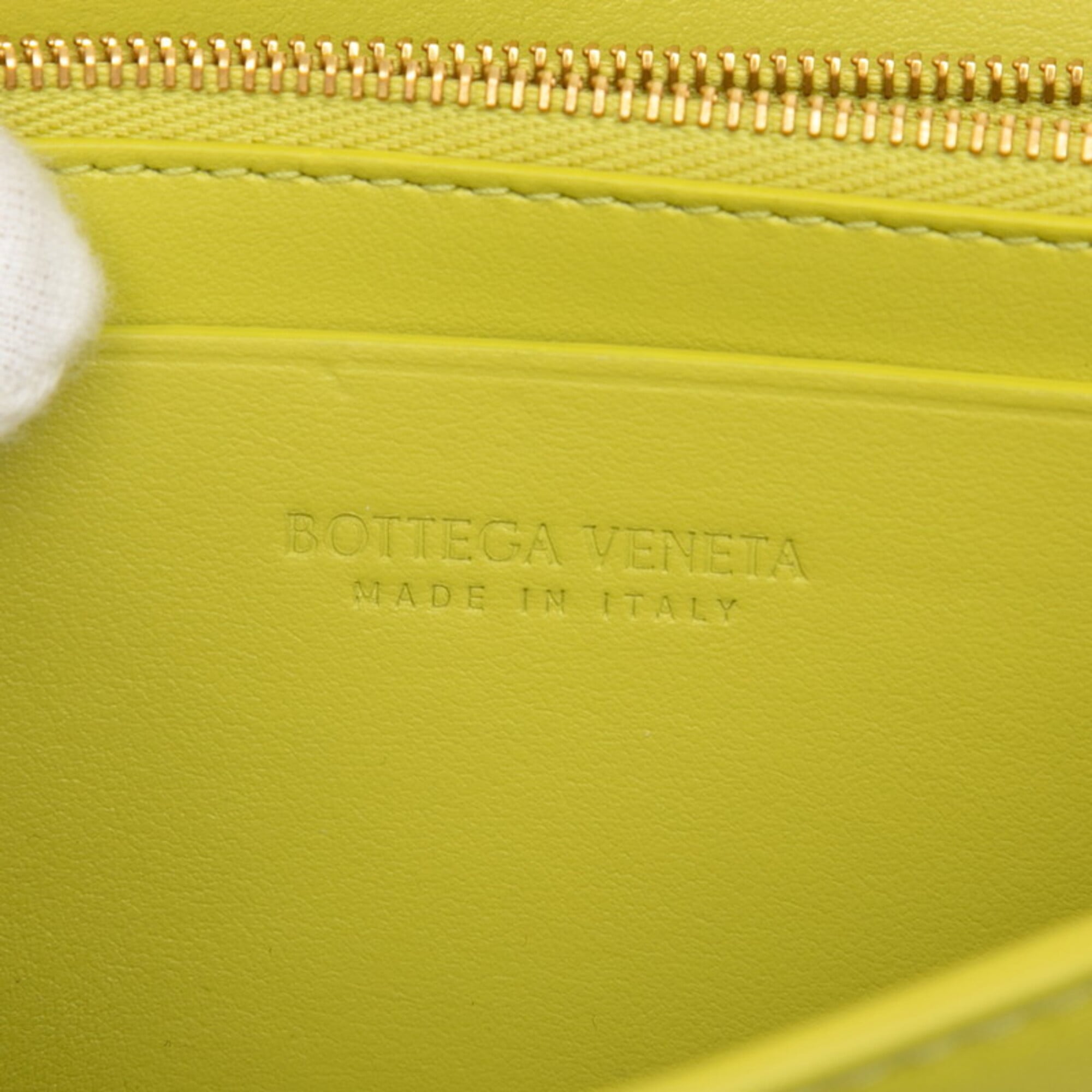 Bottega Veneta Green Leather Long Wallet (Bi-Fold) (Pre-Owned)