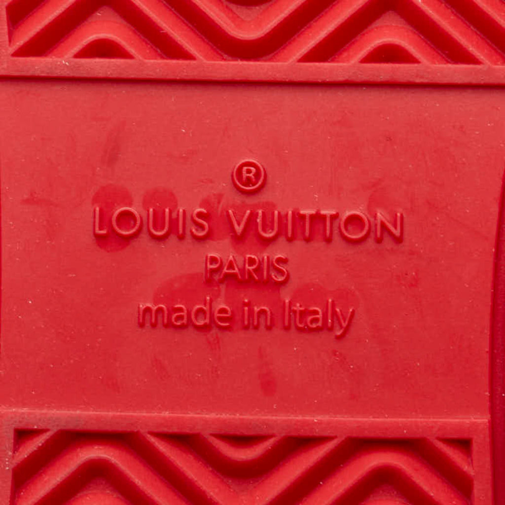Louis Vuitton Red Color White Sneakers (Pre-Owned)