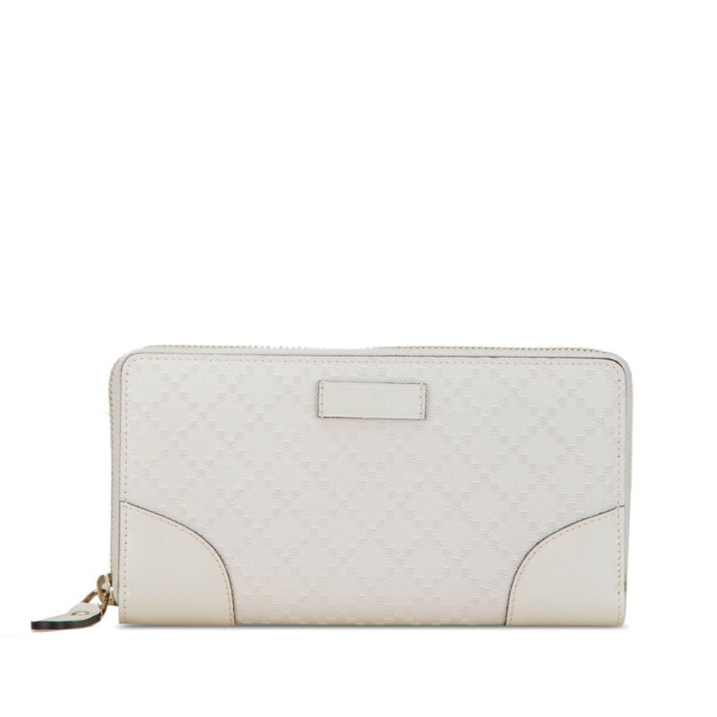 Gucci White Pvc Leather Long Wallet (Bi-Fold) (Pre-Owned)