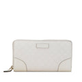 Gucci White Pvc Leather Long Wallet (Bi-Fold) (Pre-Owned)