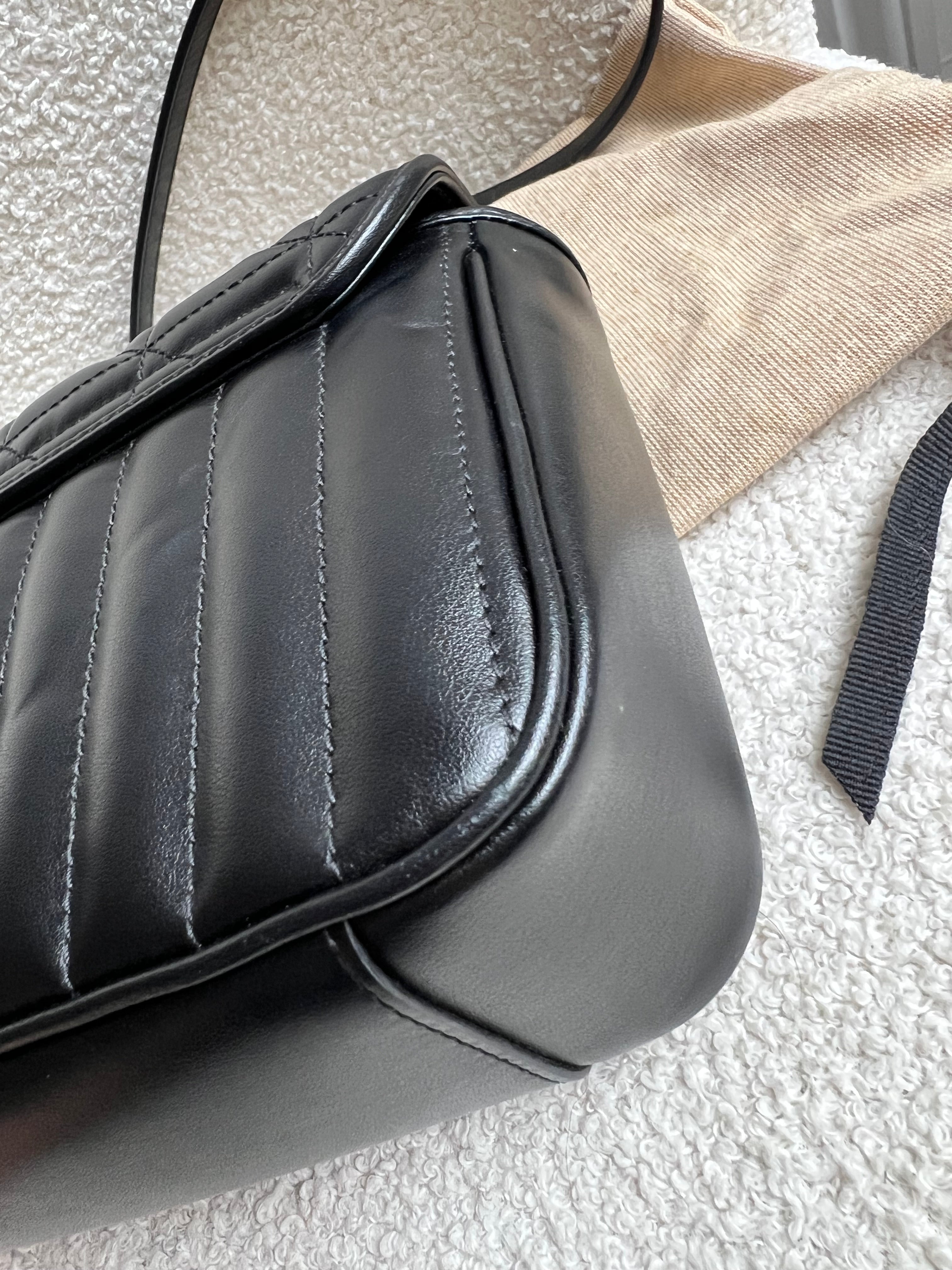 Gucci GG Black Aria Marmont Small Shoulder Bag (RRP £1800)