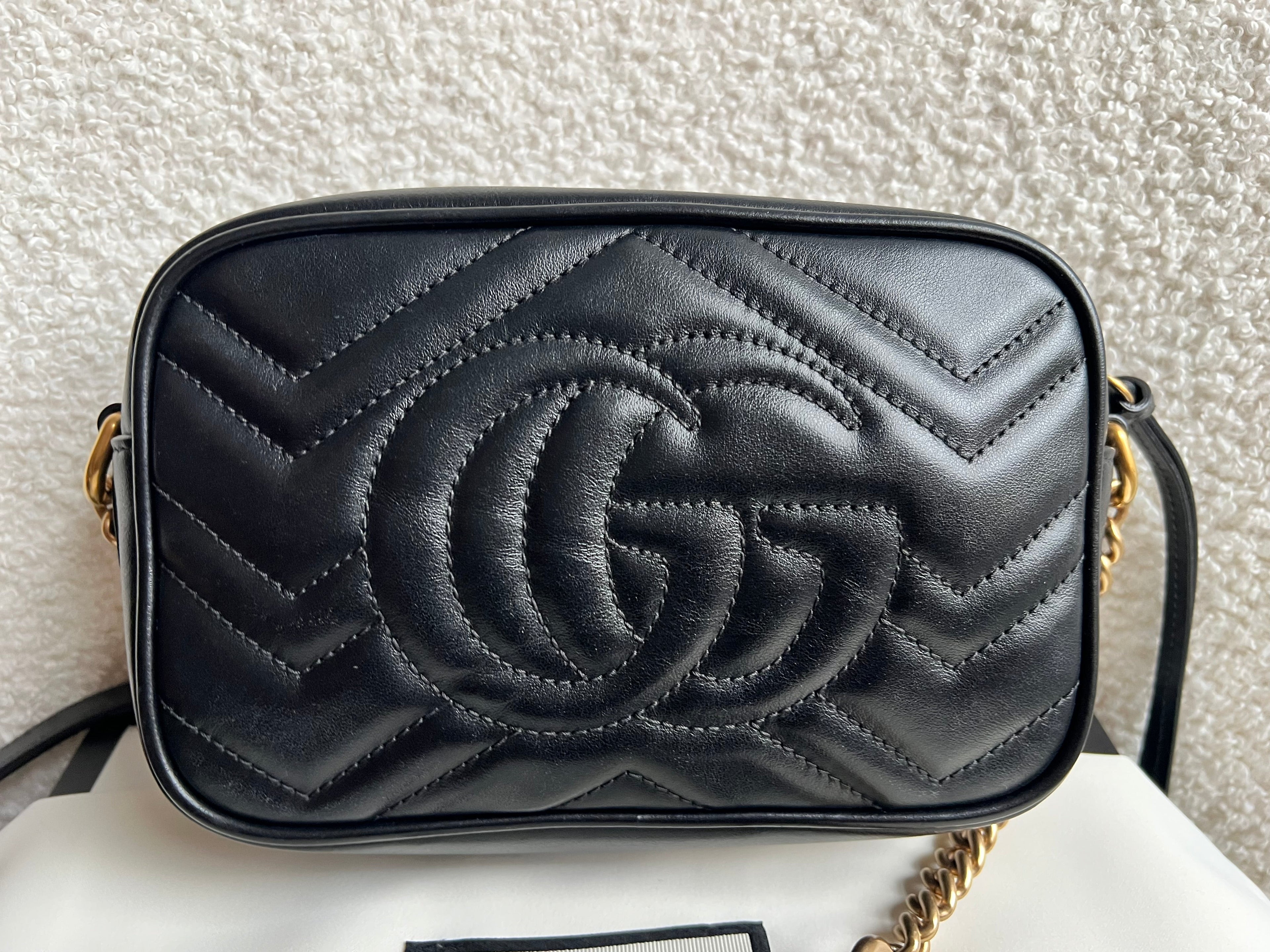 Gucci GG Black Marmont Mini Shoulder Bag (RRP £1,360)