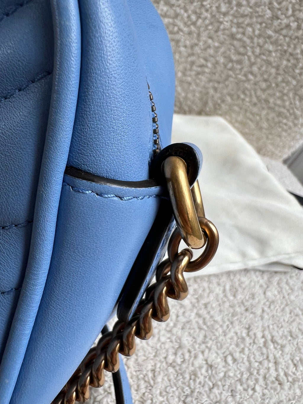 Gucci GG Blue Marmont Mini Shoulder Bag (RRP £1,360)