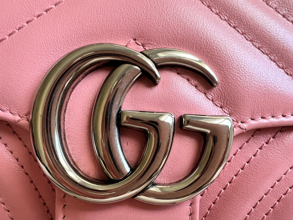 Gucci GG Pale Pink Marmont Mini Shoulder Bag (RRP £1,890)