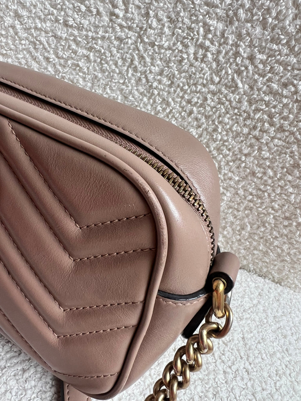 Gucci GG Dusty Pink Marmont Mini Shoulder Bag (RRP £1,360)