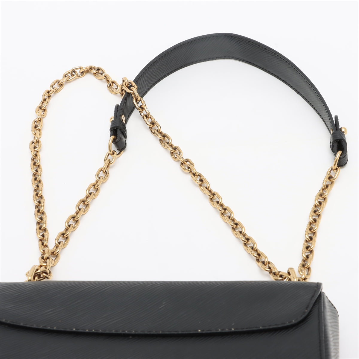 Louis Vuitton Twist Handbag Epi Leather Black Leather Shoulder Bag Bag (Pre-Owned)