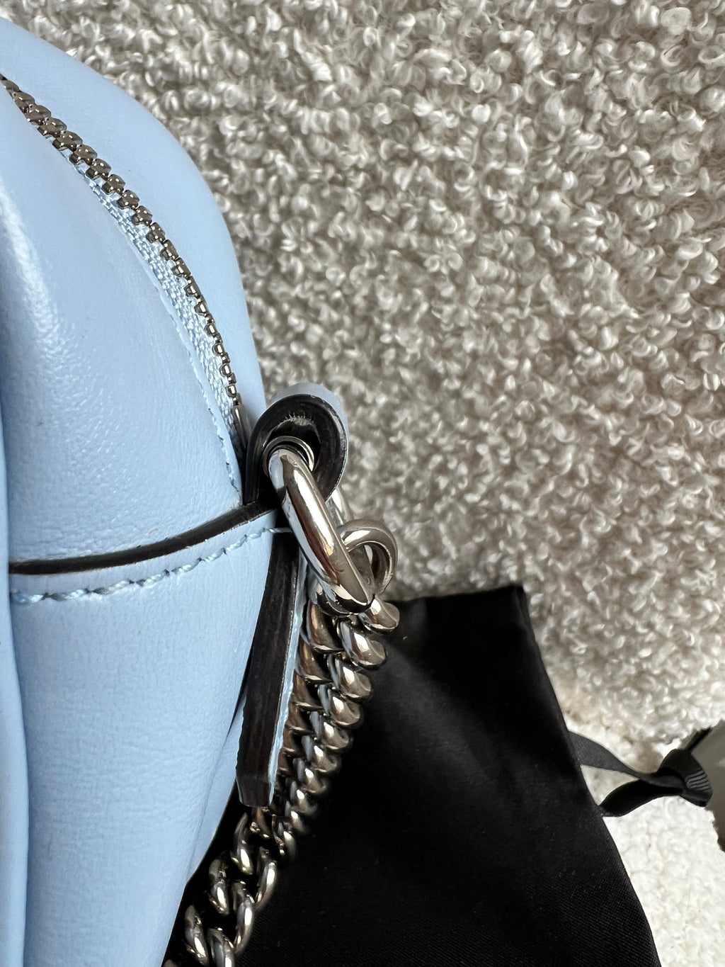 Gucci GG Pale Blue Marmont Small Shoulder Bag (RRP £1440)