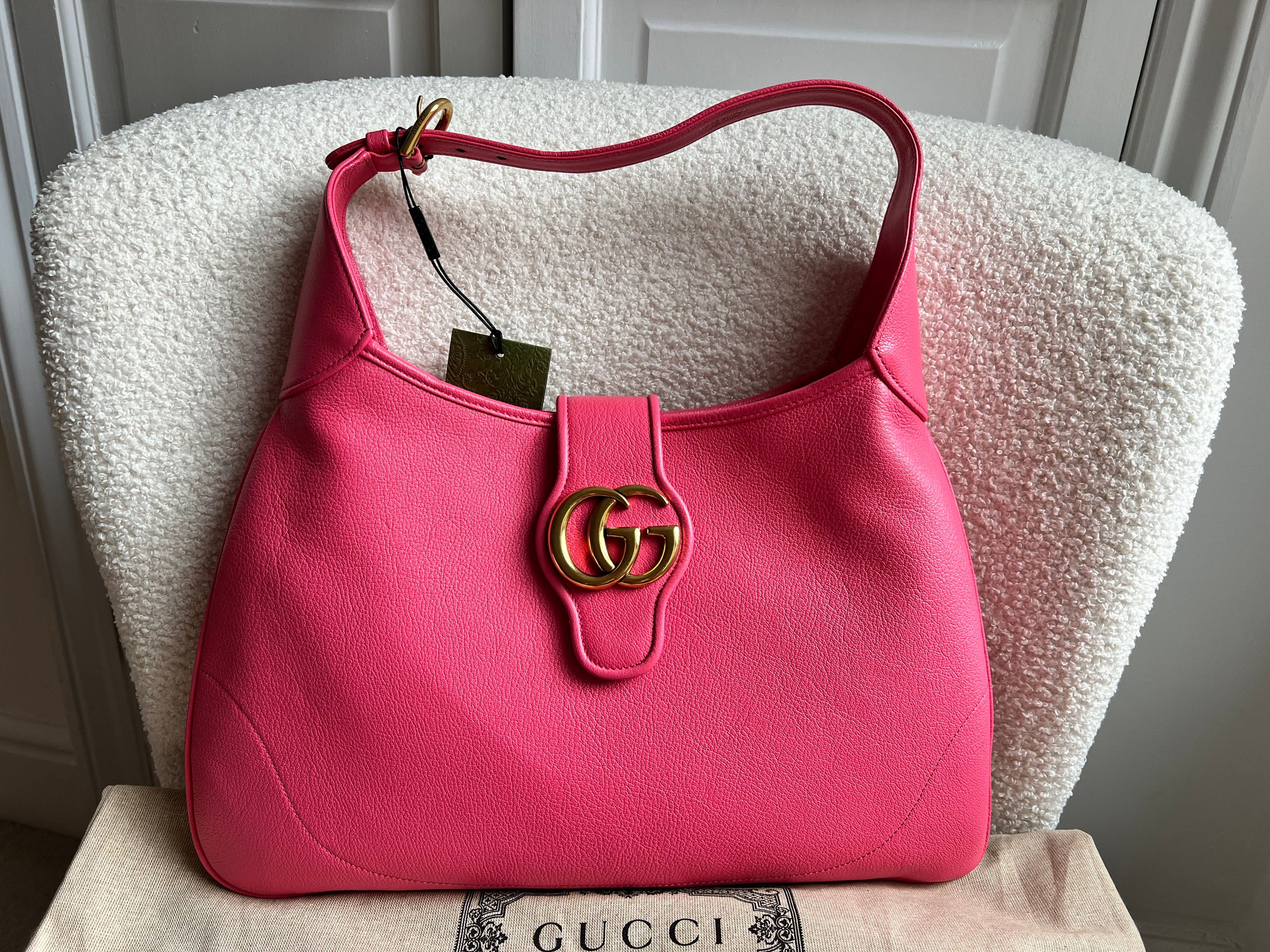 Gucci Pink Large Aphrodite Shoulder Bag (RRP £1760)