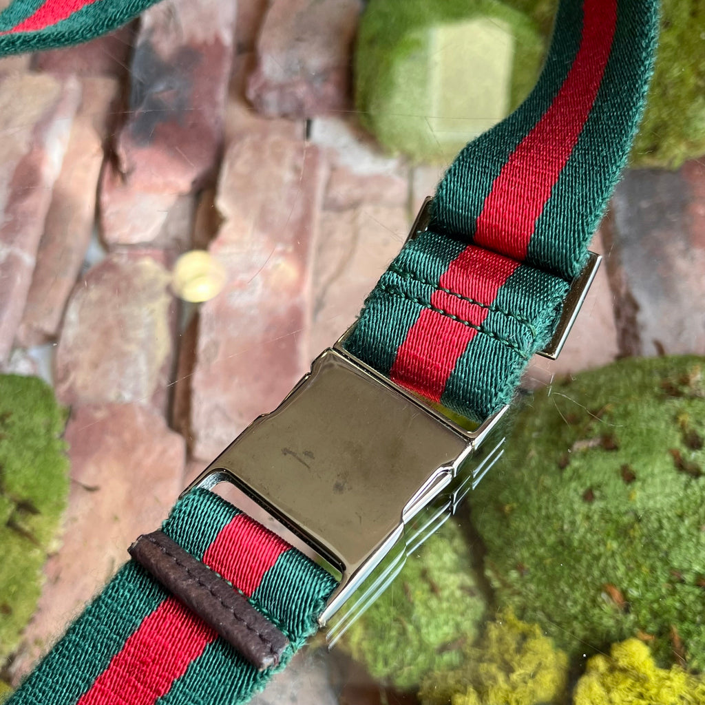 GUCCI GG Web Canvas Double Pocket Belt Bag