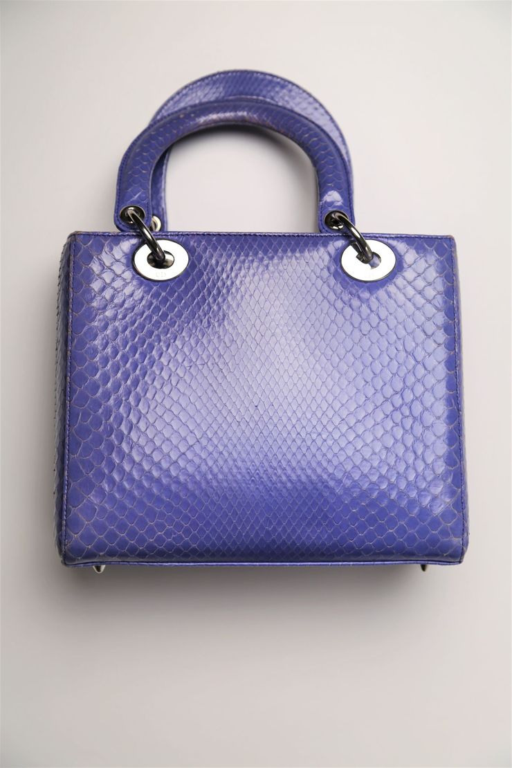 DIOR MINI LADY DIOR PHYTON LEATHER BAG