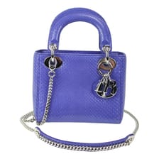 DIOR MINI LADY DIOR PHYTON LEATHER BAG