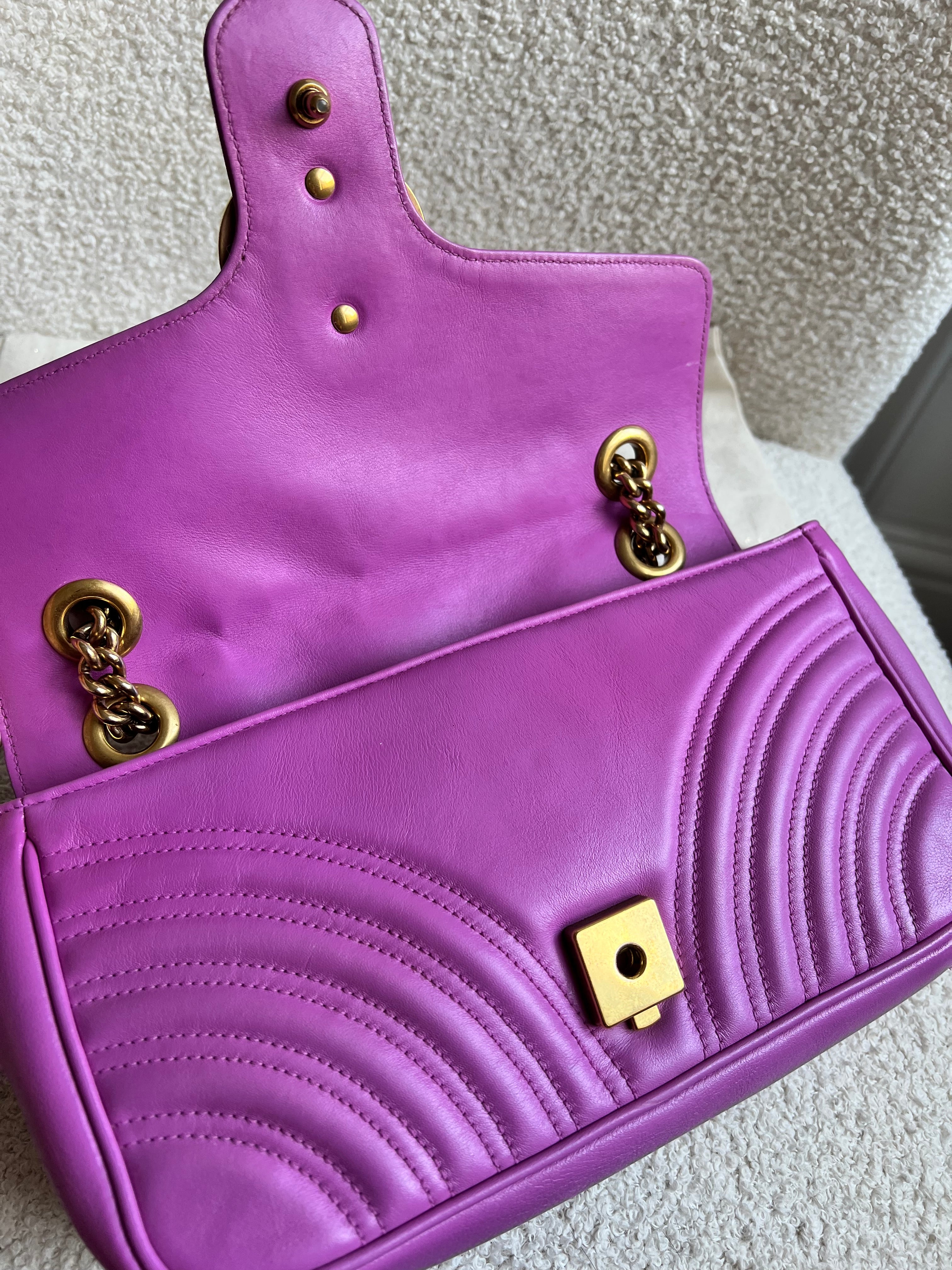 Gucci GG Hot Pink Marmont Small Shoulder Bag (RRP £2070)