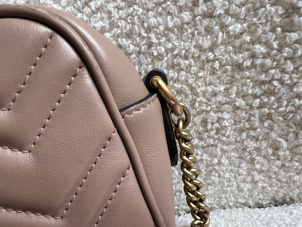 Gucci GG Dusty Pink Marmont Mini Shoulder Bag (RRP £1,360)