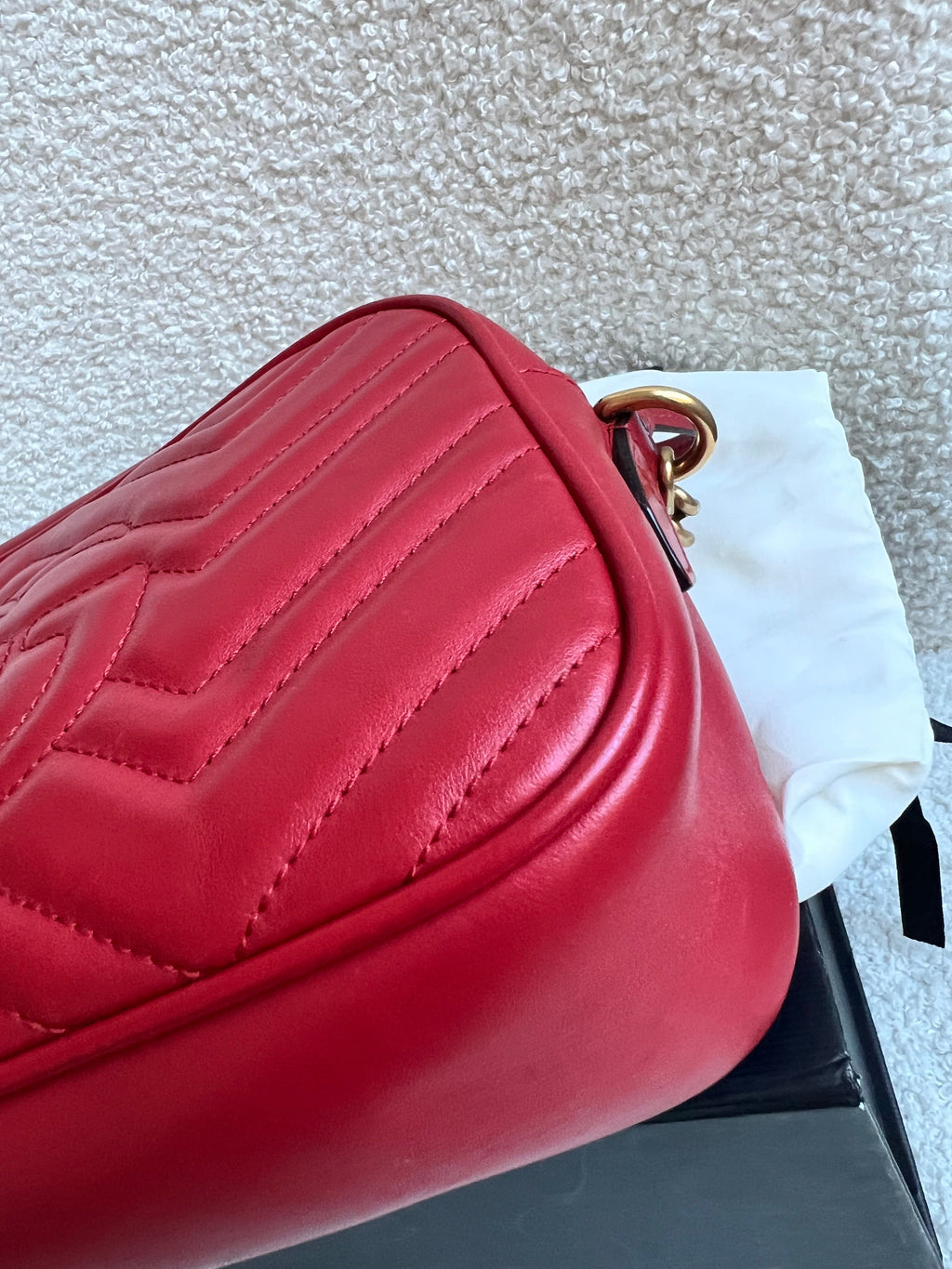 Gucci GG Red Marmont Small Shoulder Bag (RRP £1,440)