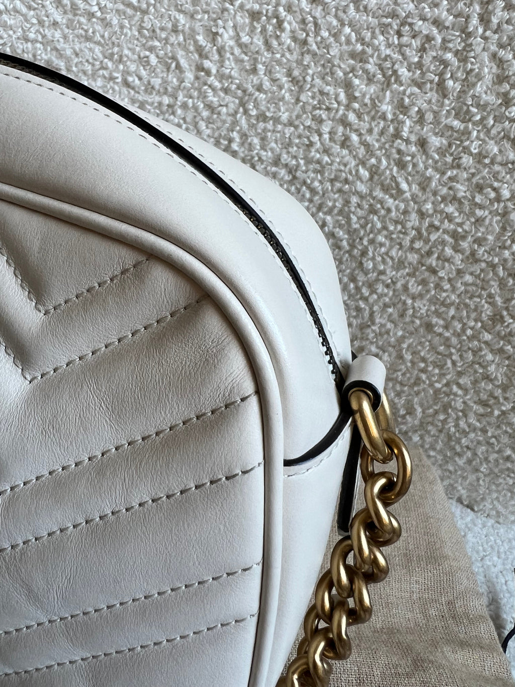 Gucci GG White Marmont Small Shoulder Bag (RRP £1440)