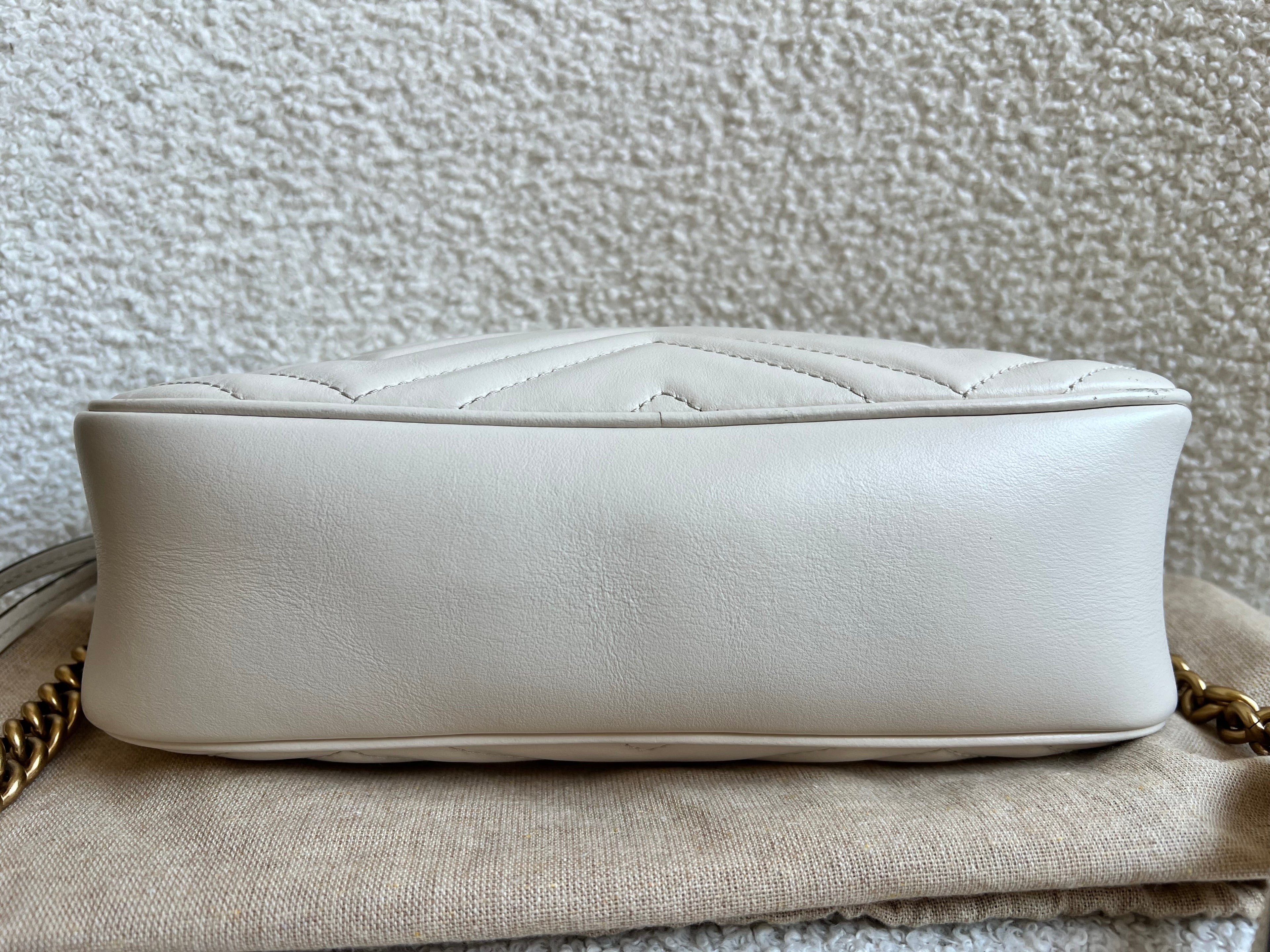 Gucci GG White Marmont Small Shoulder Bag (RRP £1440)
