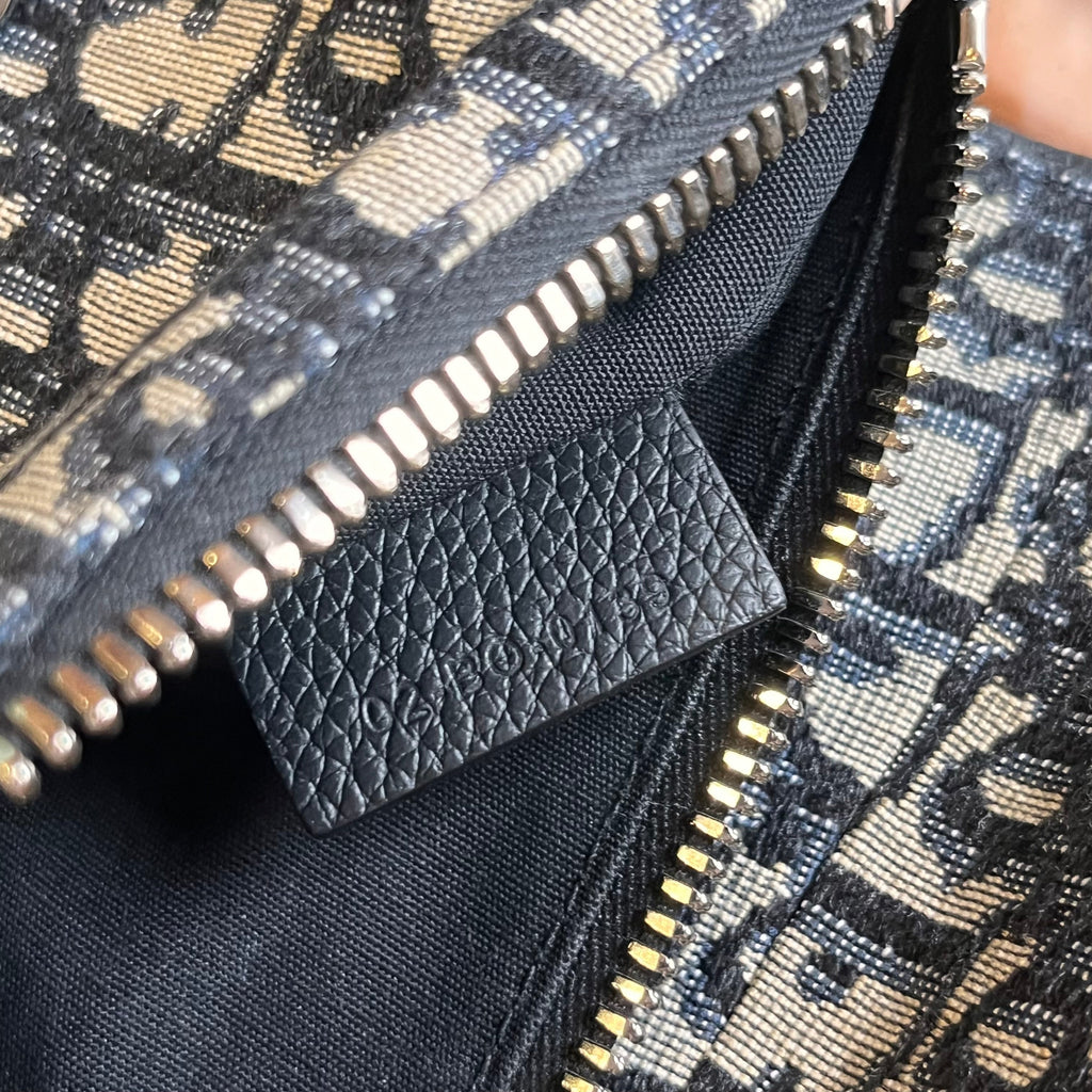 DIOR Saddle Bag Beige Black Dior Oblique Jacquard Crossbody Bag