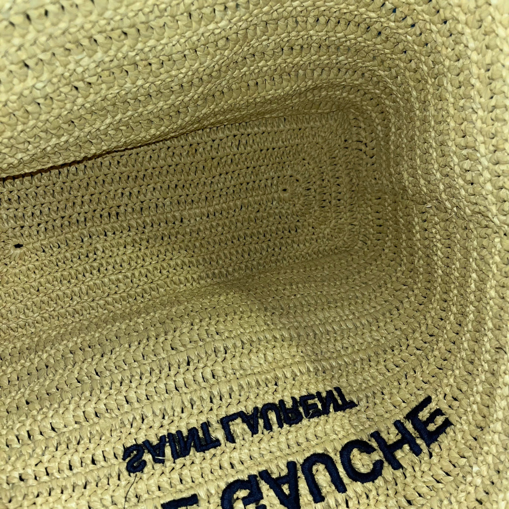 SAINT LAURENT Rive Gauche Natural Raffia Tote Bag